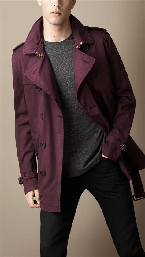 burberry purple trench|burberry men's trench.